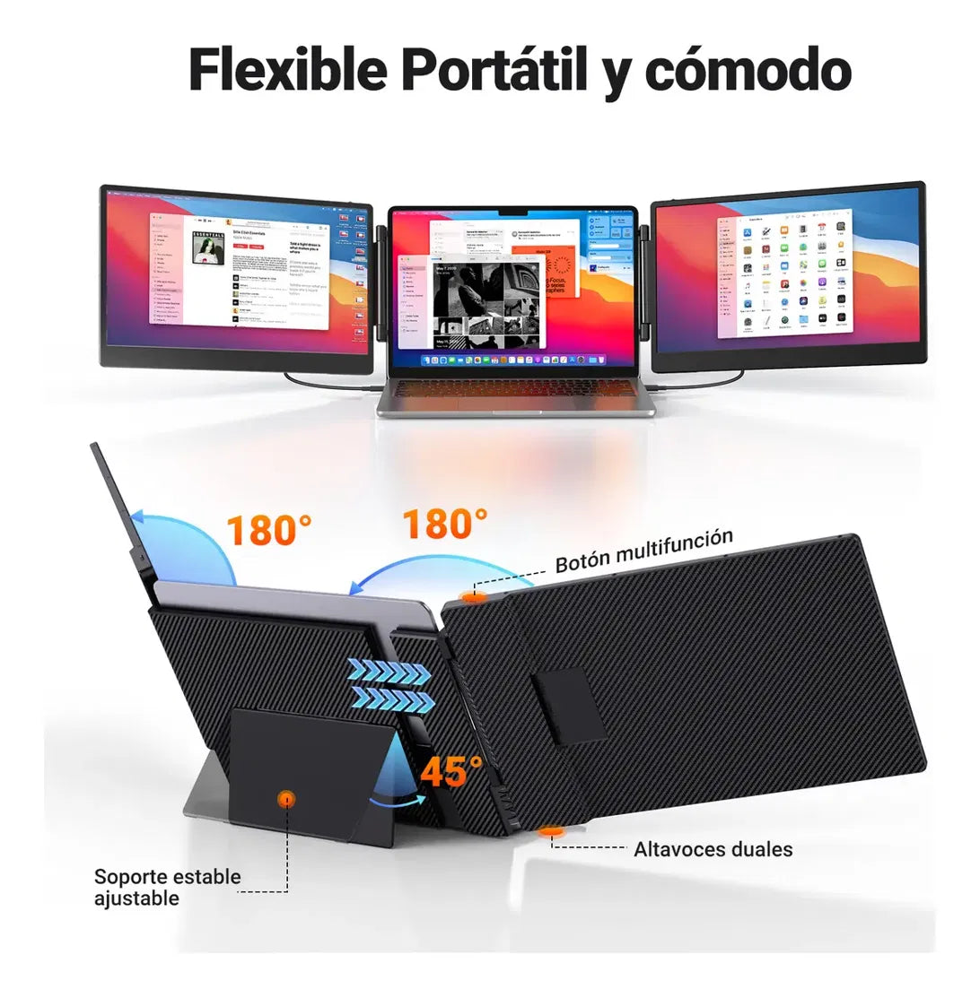 Ergovix Triovix 14" | Monitor Doble Portátil Full HD para Notebook